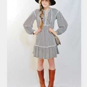 Banana Republic Striped Drop-Waist Shirt Dress S